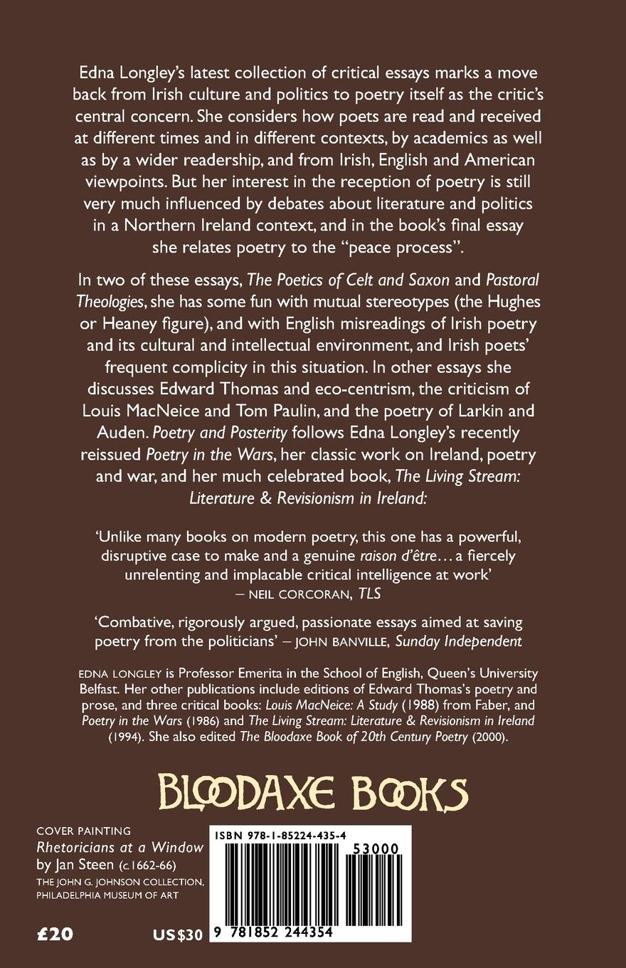 Rückseitencover Poetry & Posterity