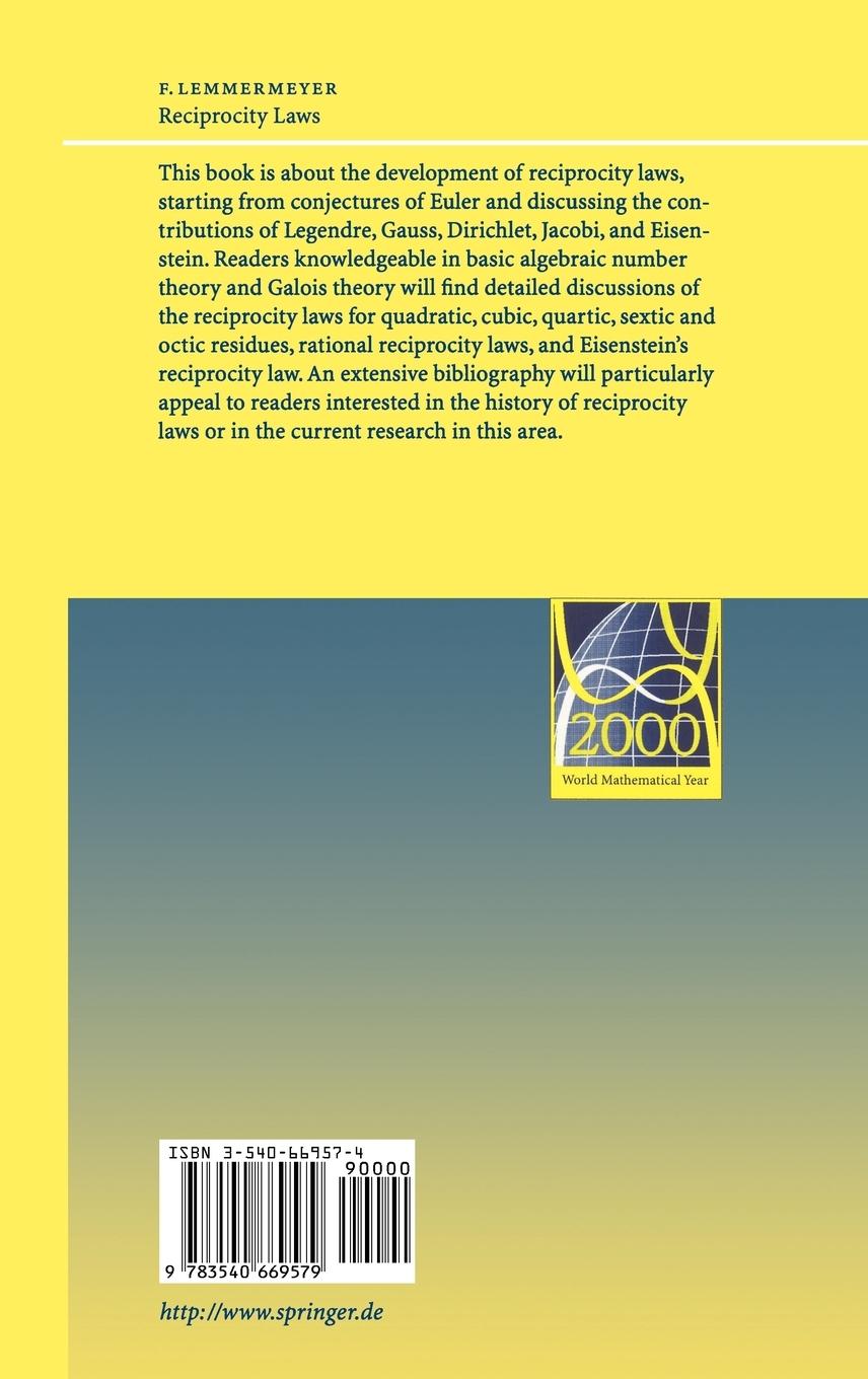 Rückseitencover Reciprocity Laws