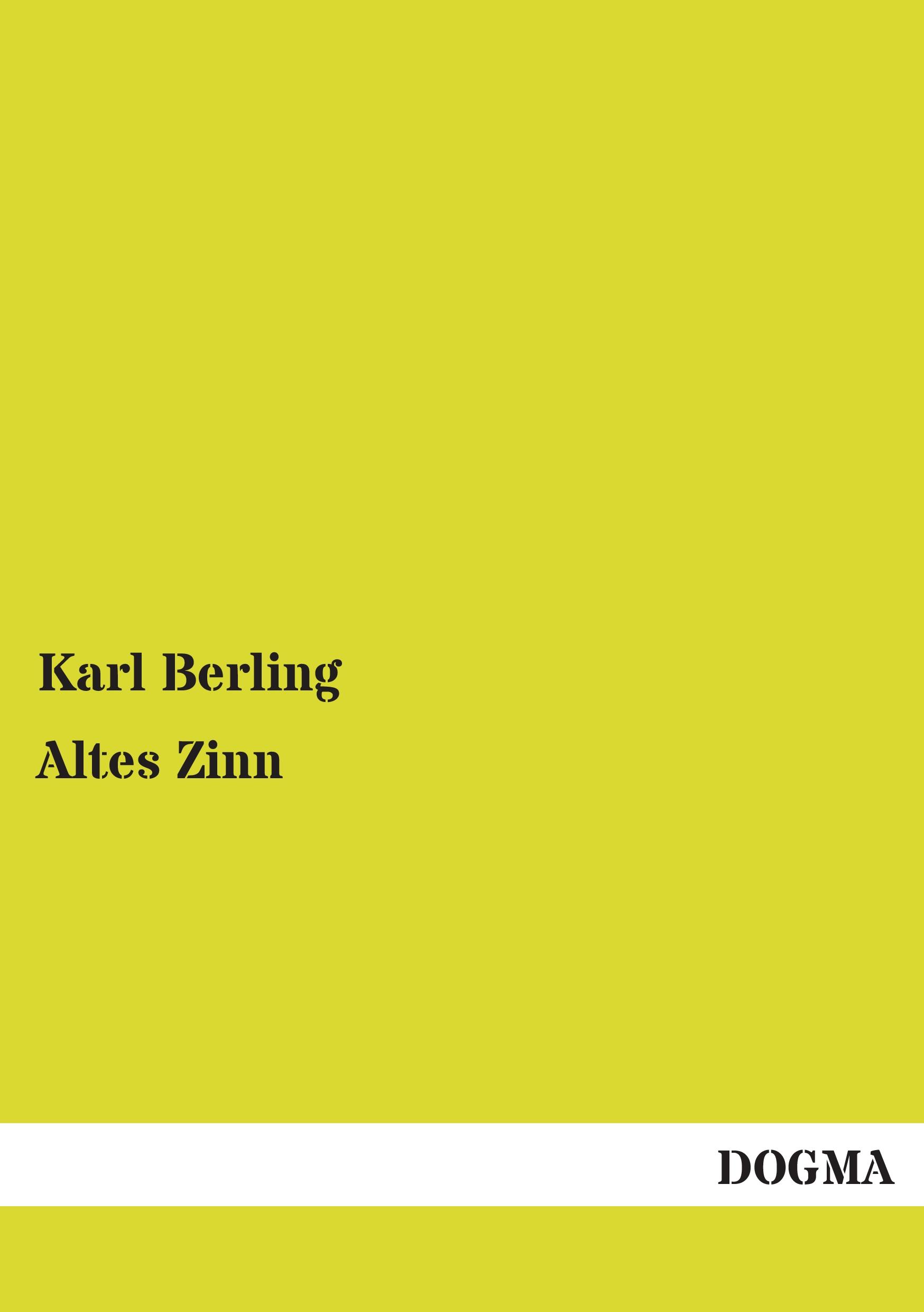 Vorderes Coverbild Altes Zinn