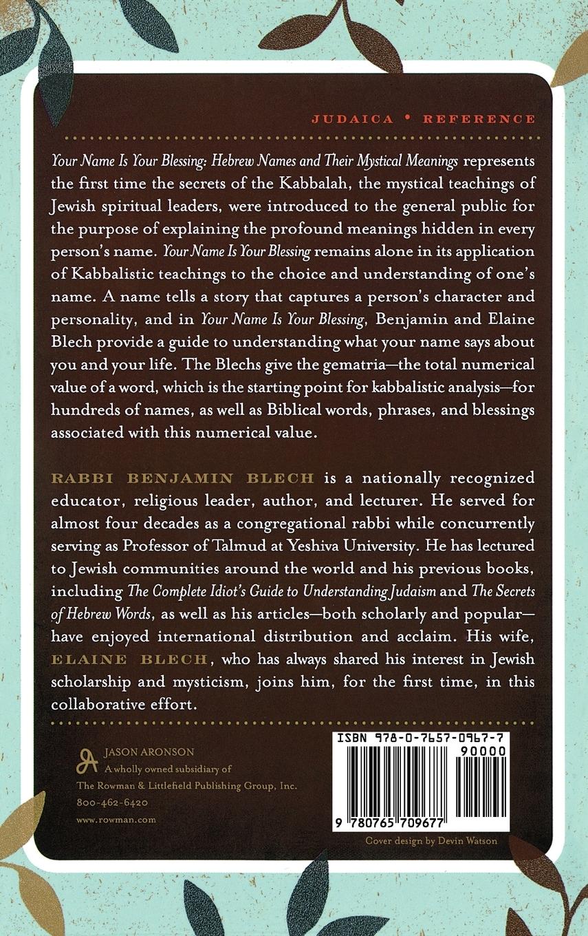 Rückseitencover Your Name Is Your Blessing