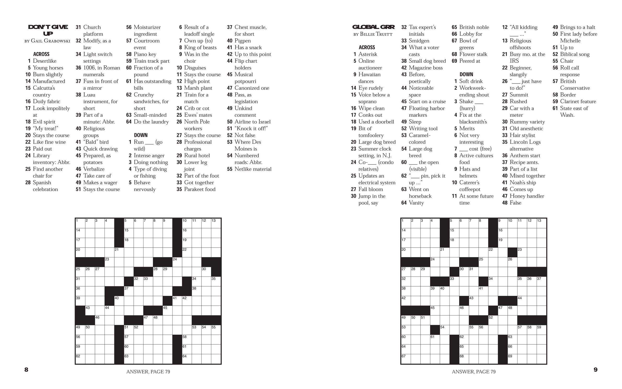 Beispielinhalt (Bild) Easy as Pie Crosswords: Super Easy!