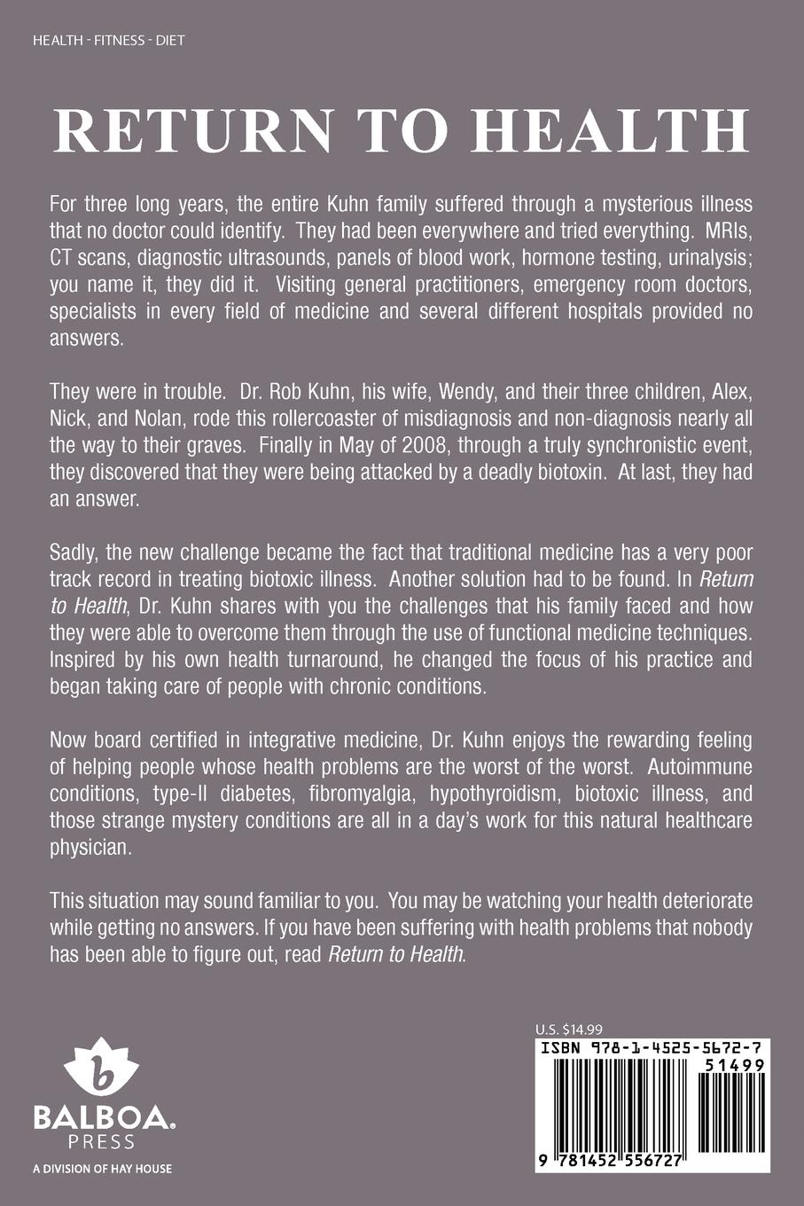 Rückseitencover Return to Health