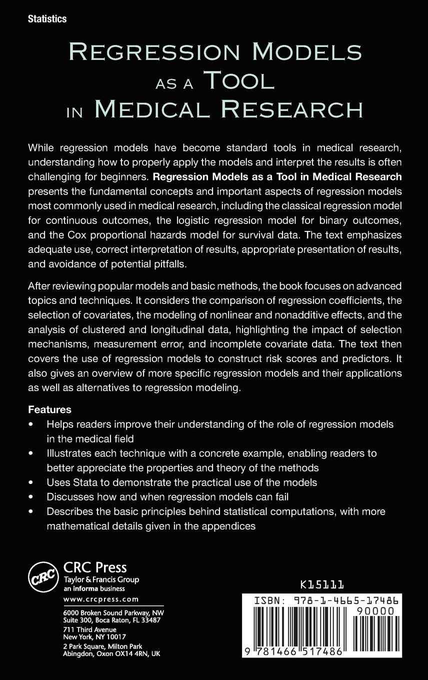 Rückseitencover Regression Models as a Tool in Medical Research
