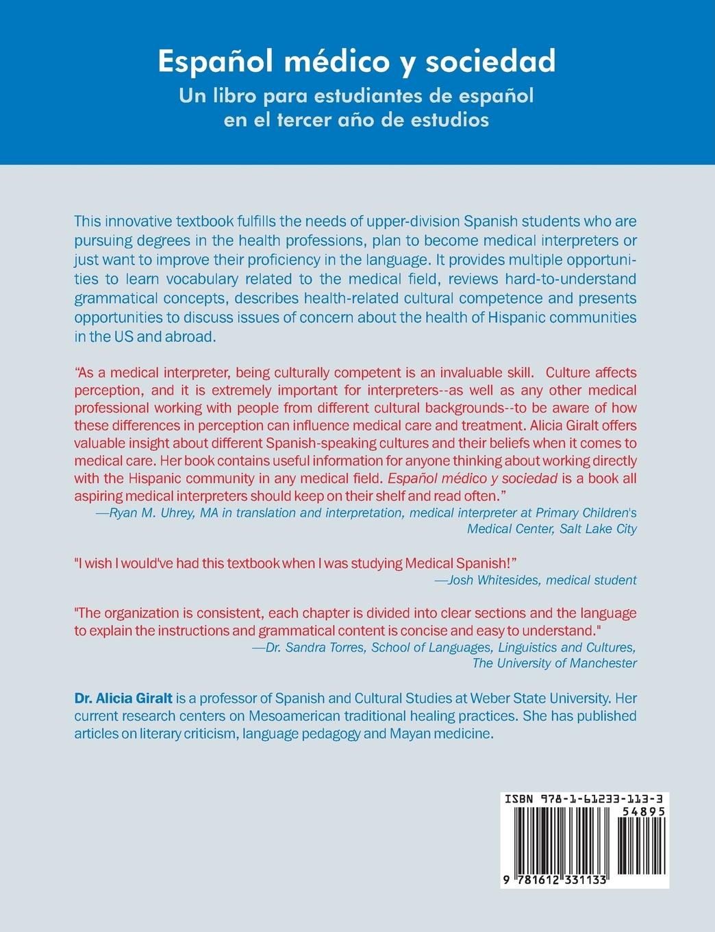 Rückseitencover Espanol Medico y Sociedad