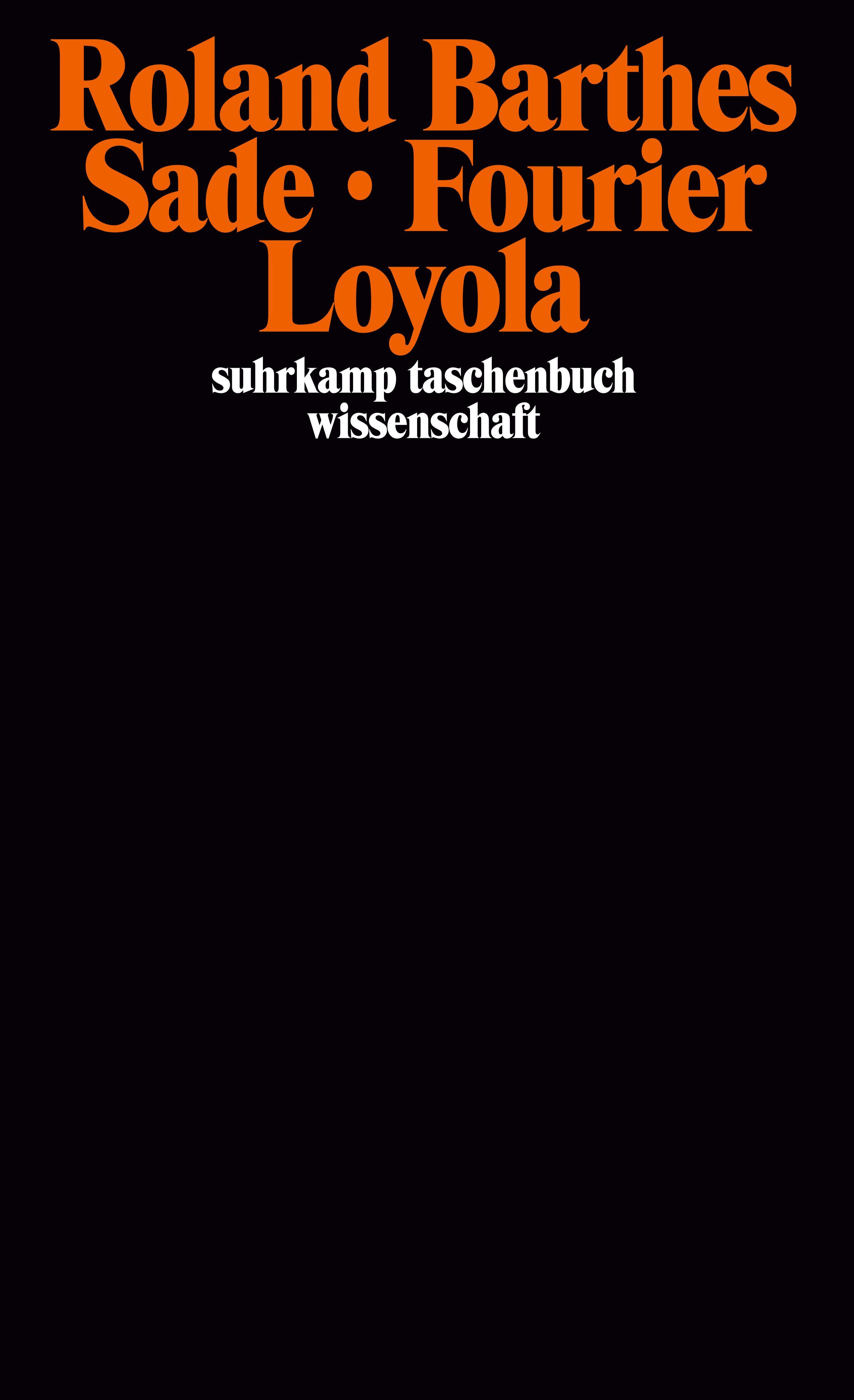 Vorderes Coverbild Sade Fourier Loyola
