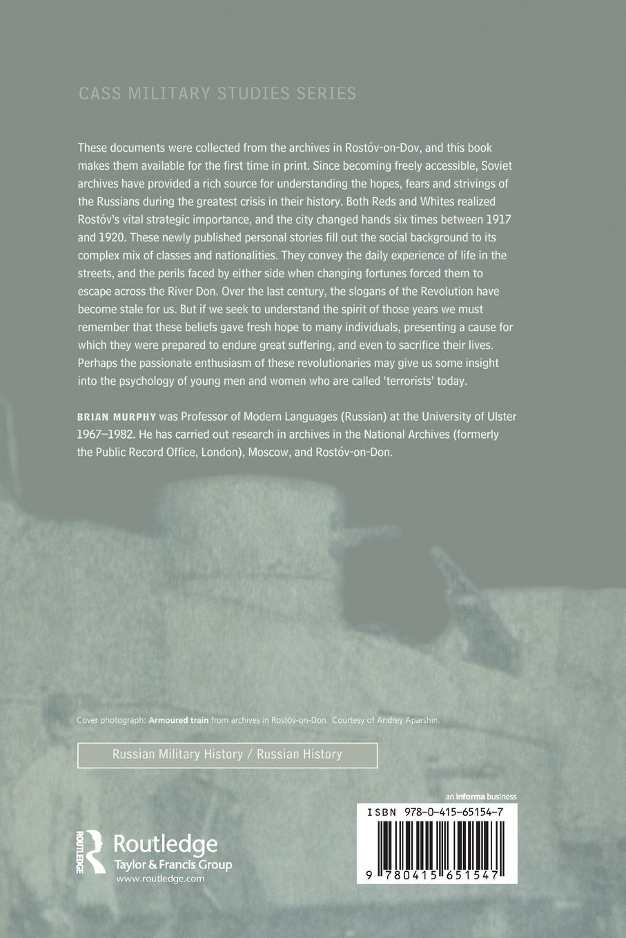 Rückseitencover Rostov in the Russian Civil War, 1917-1920