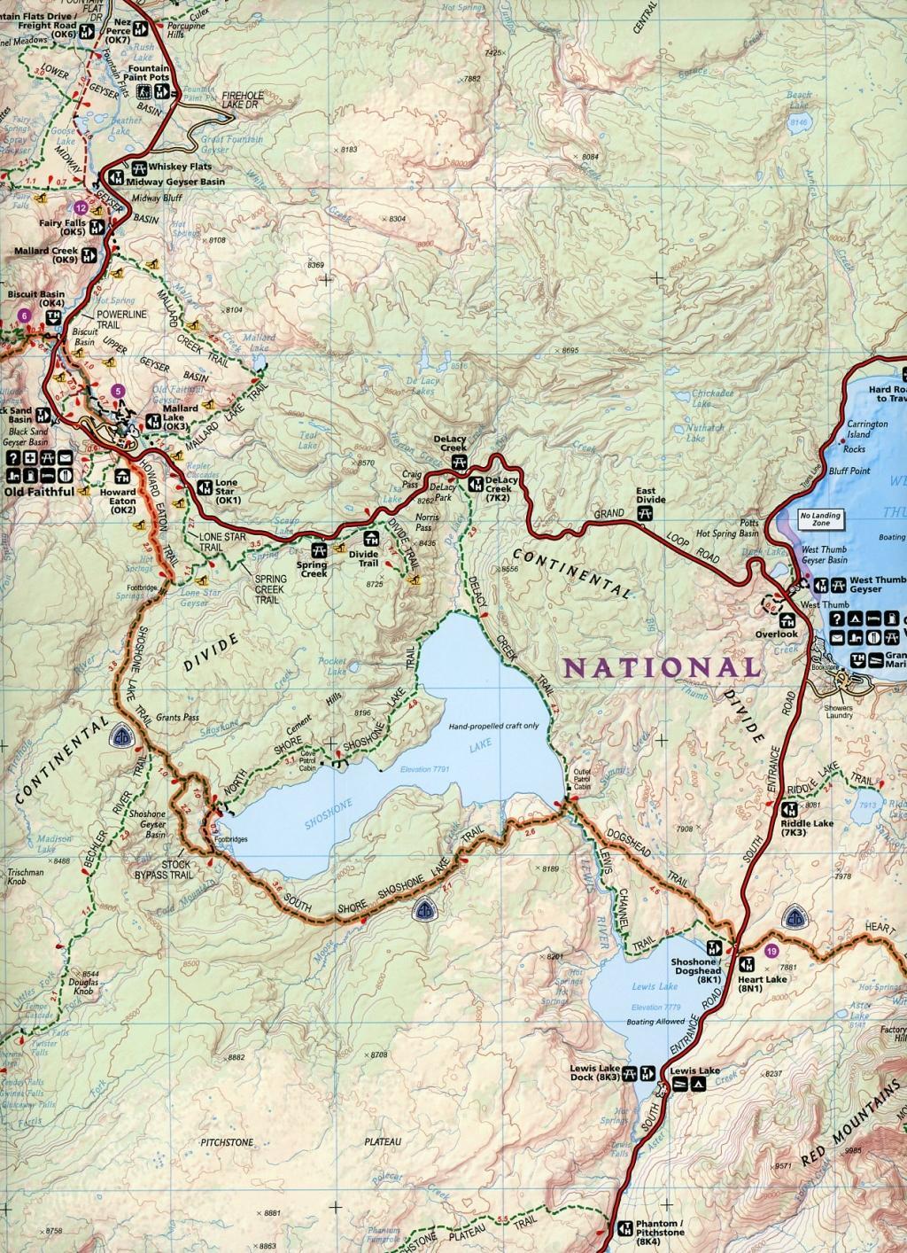Beispielinhalt (Bild) Yellowstone National Park Map