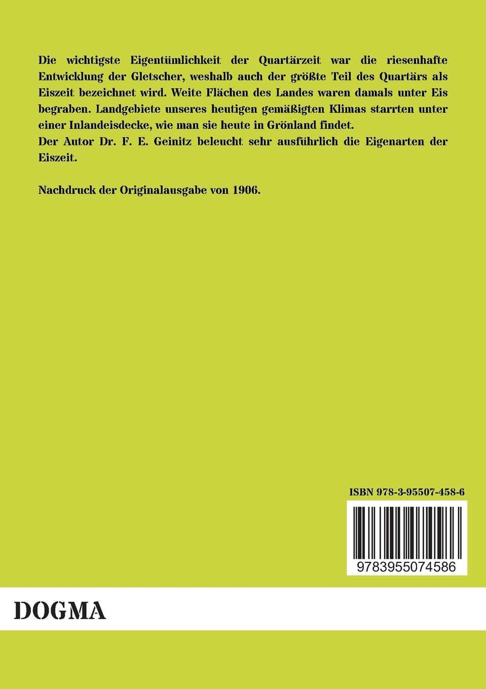 Rückseitencover Die Eiszeit