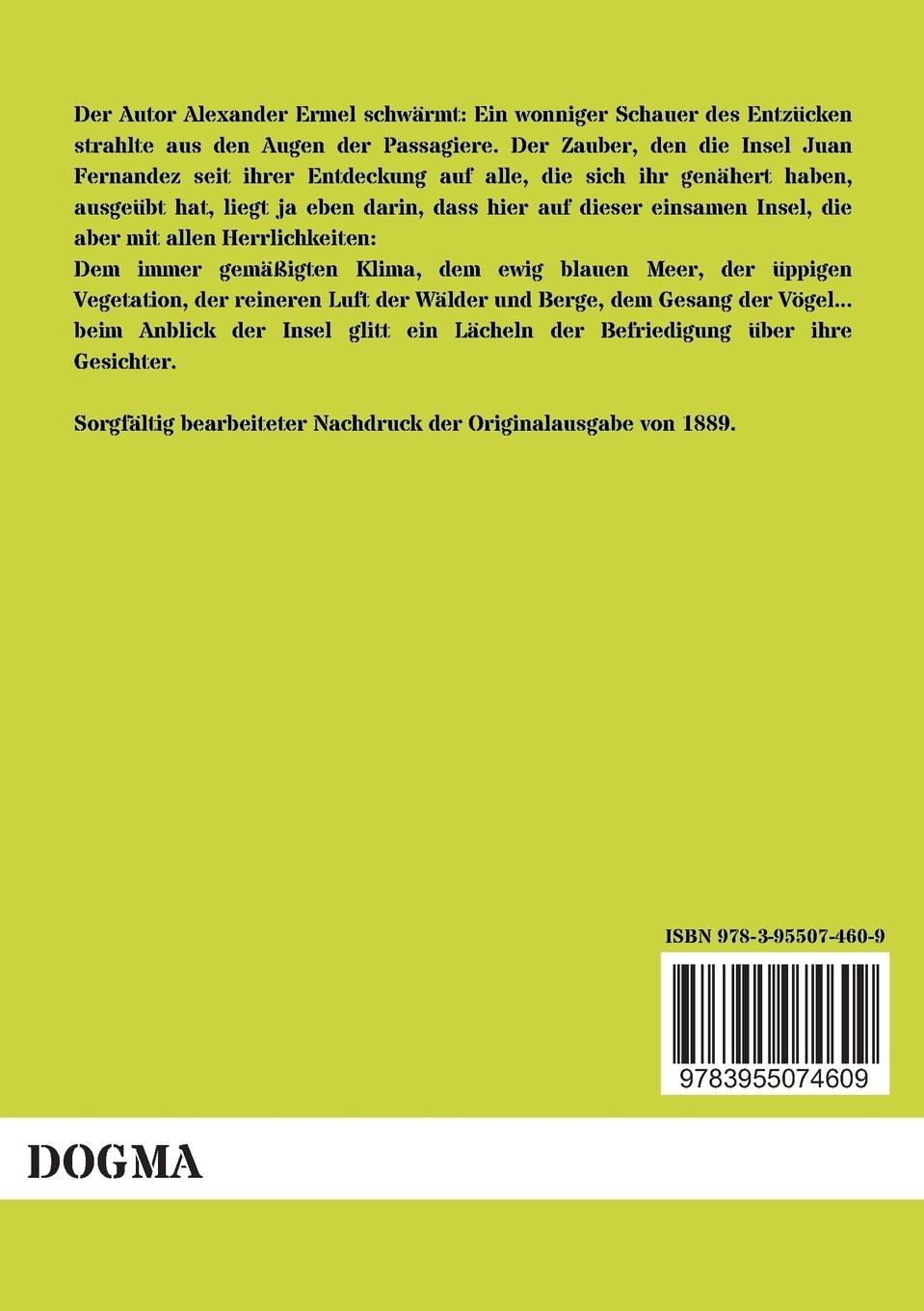 Rückseitencover Eine Reise nach der Robinson-Crusoe-Insel