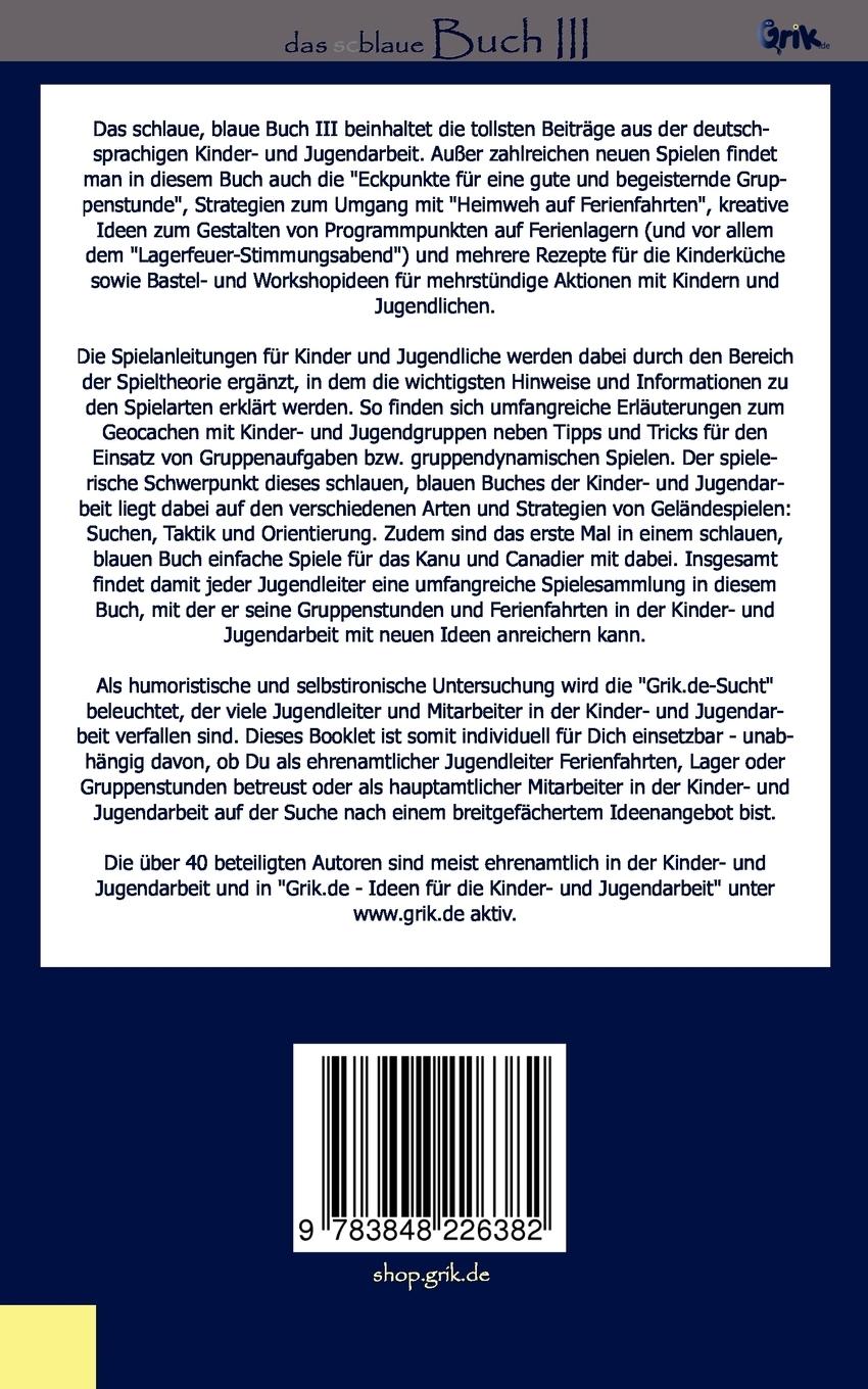 Rückseitencover das schlaue, blaue Buch der Kinder- und Jugendarbeit 3