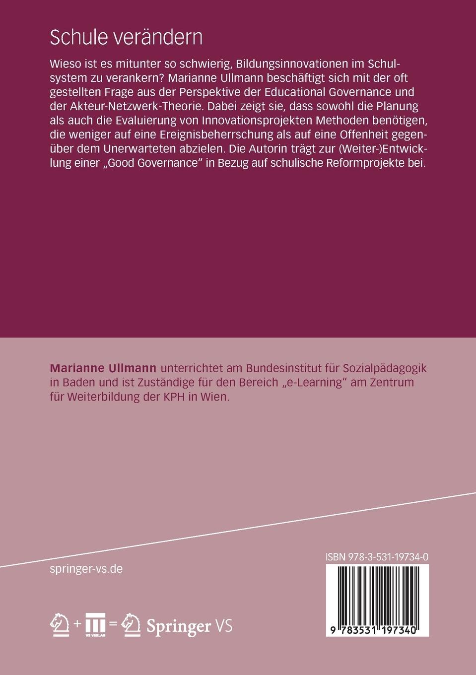 Rückseitencover Schule verändern