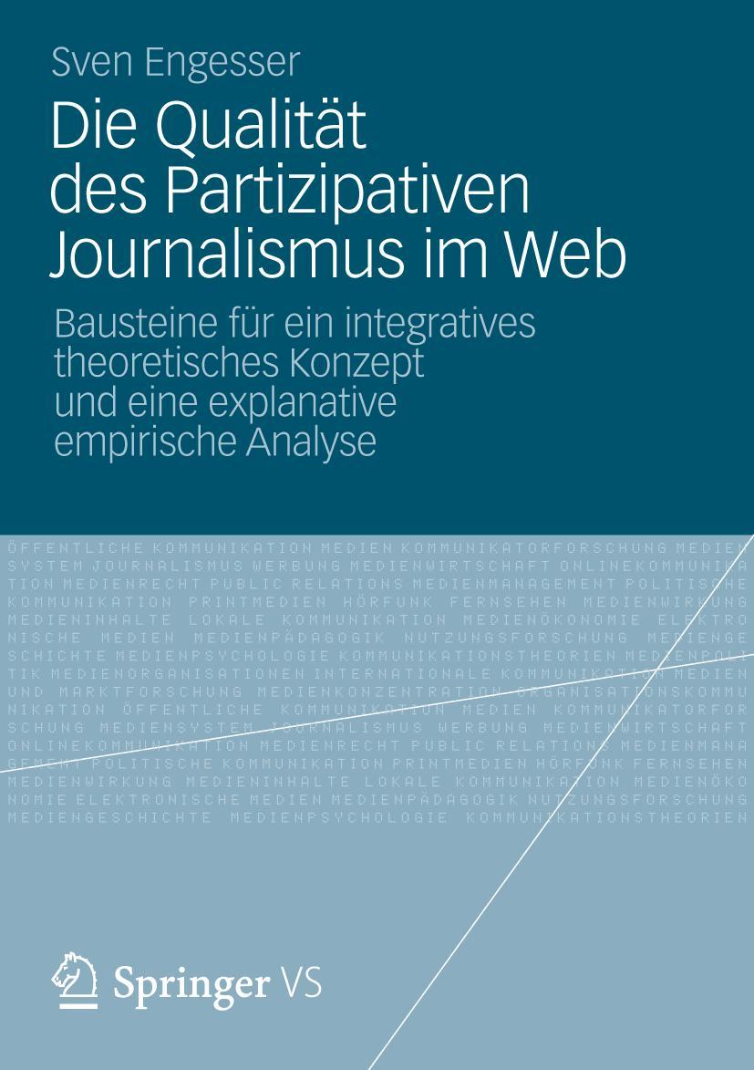 Vorderes Coverbild Die Qualität des Partizipativen Journalismus im Web