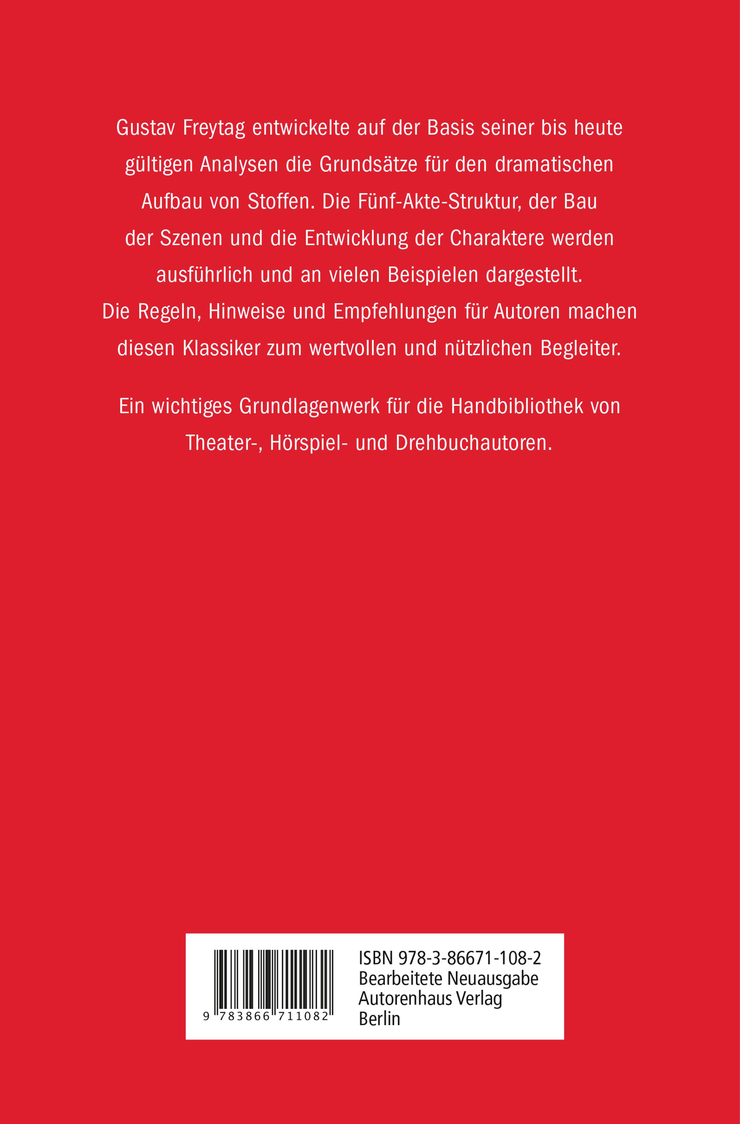 Rückseitencover Die Technik des Dramas