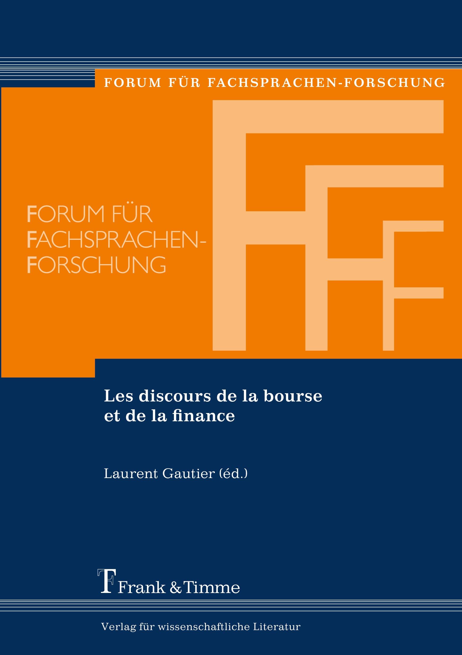 Vorderes Coverbild Les discours de la bourse et de la finance