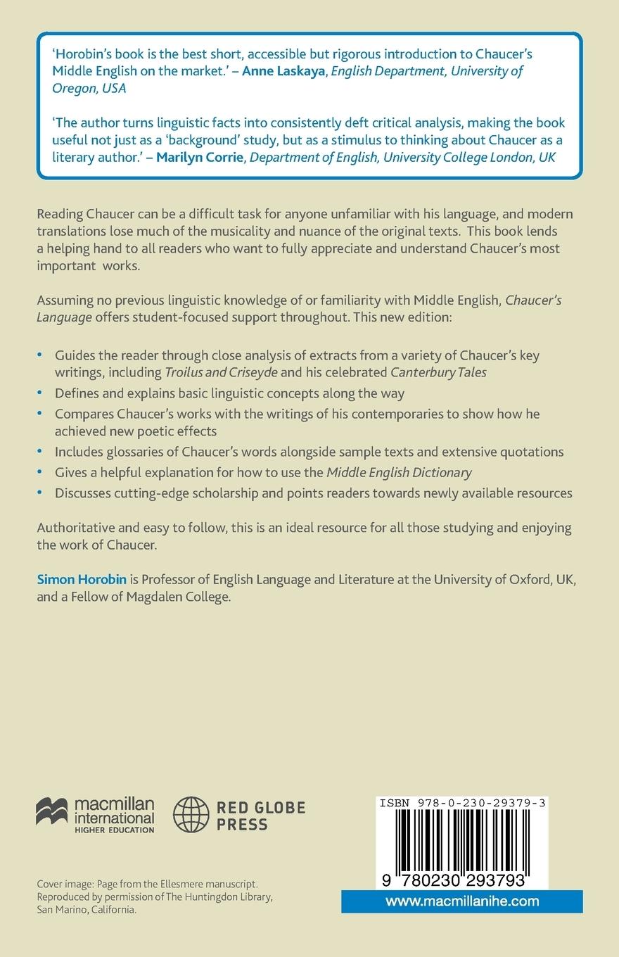 Rückseitencover Chaucer's Language