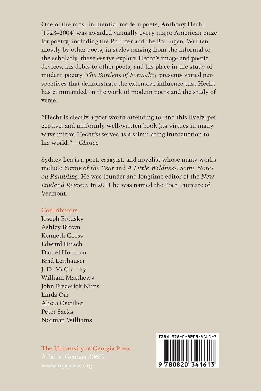 Rückseitencover The Burdens of Formality