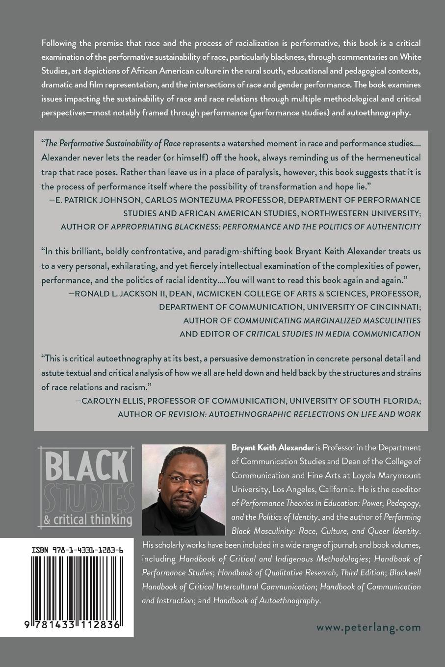 Rückseitencover The Performative Sustainability of Race