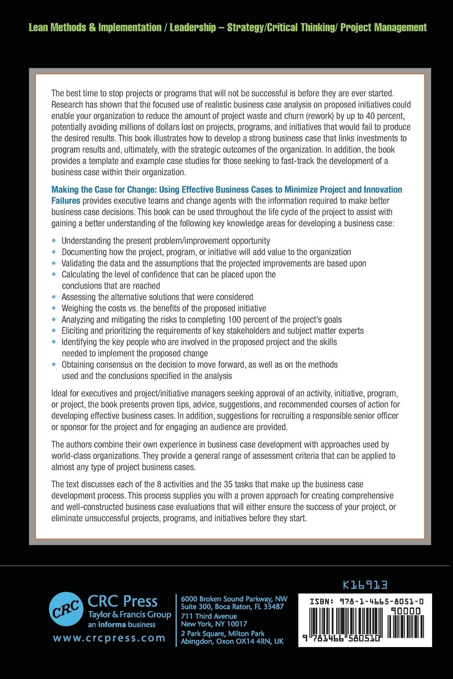 Rückseitencover Making the Case for Change