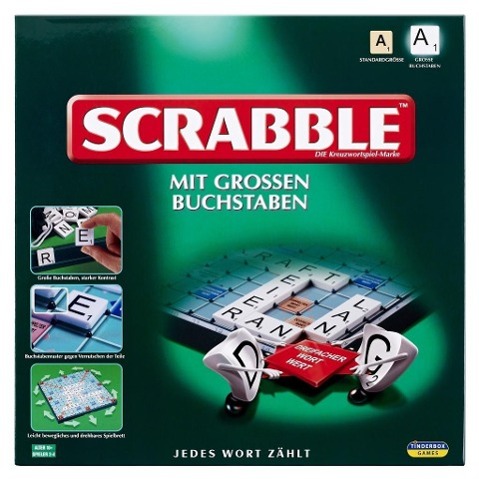 Vorderes Coverbild Scrabble mit großen Buchstaben
