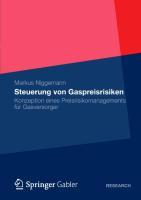 Vorderes Coverbild Steuerung von Gaspreisrisiken