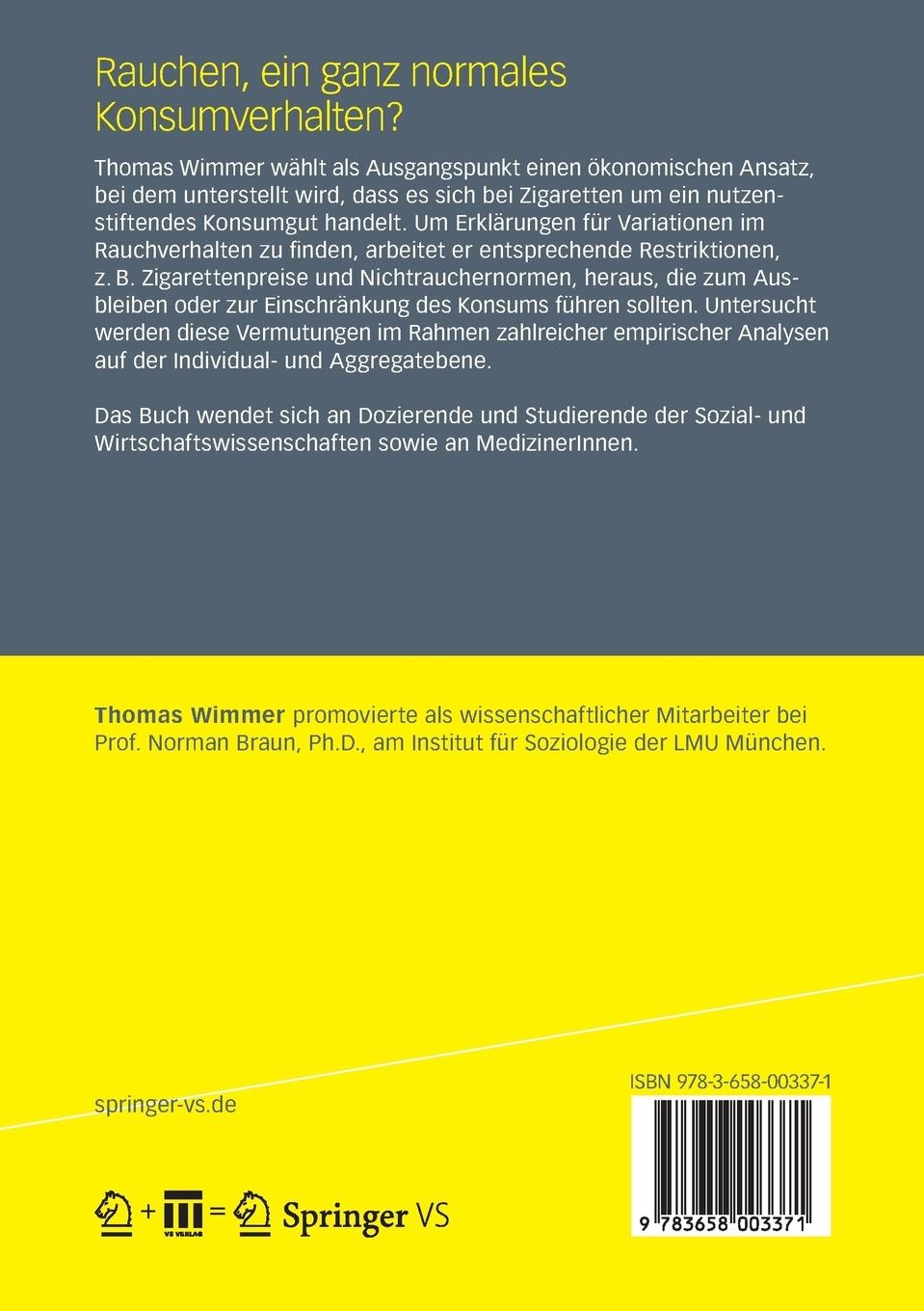 Rückseitencover Rauchen, ein ganz normales Konsumverhalten?