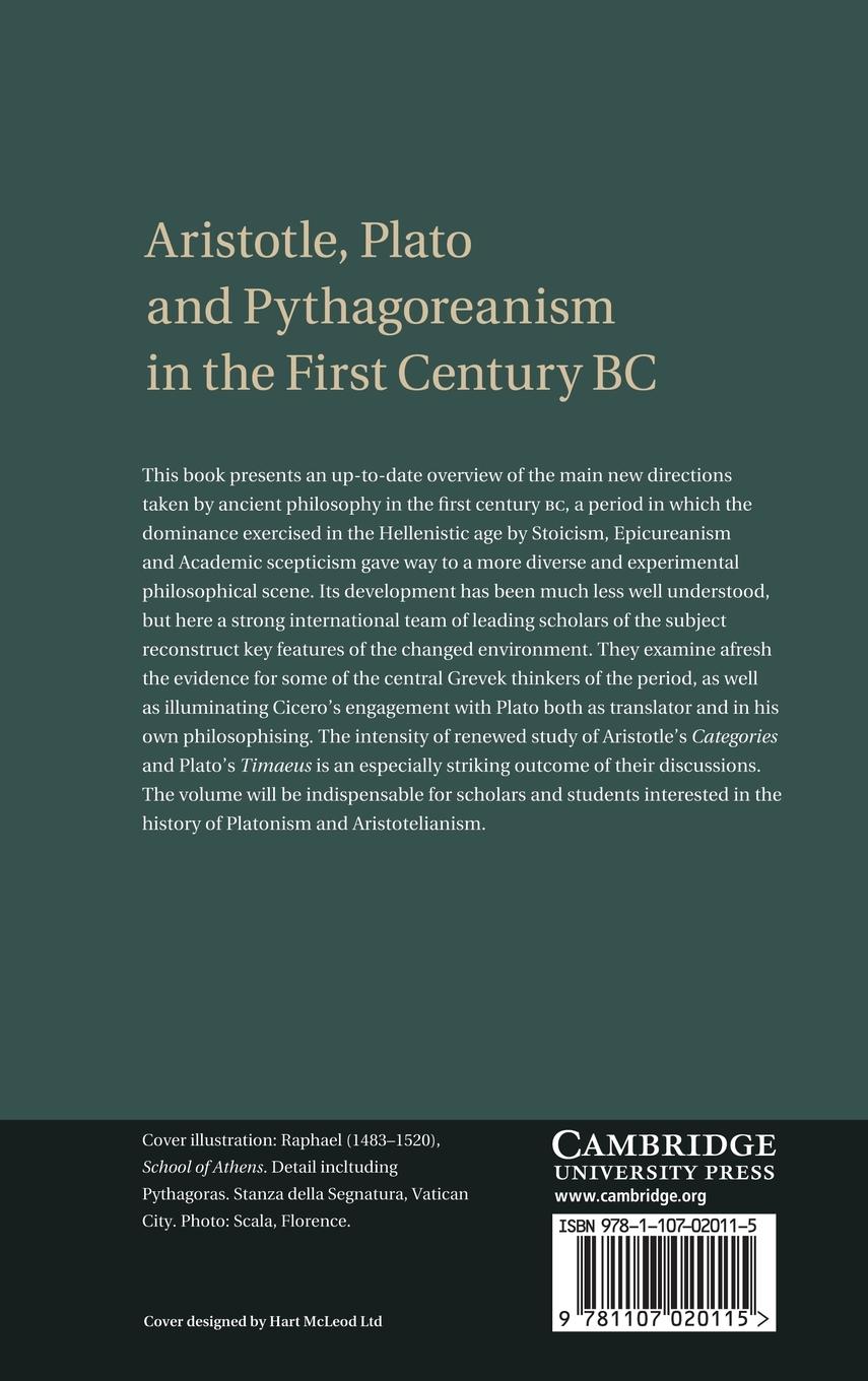 Rückseitencover Aristotle, Plato and Pythagoreanism in the First Century BC