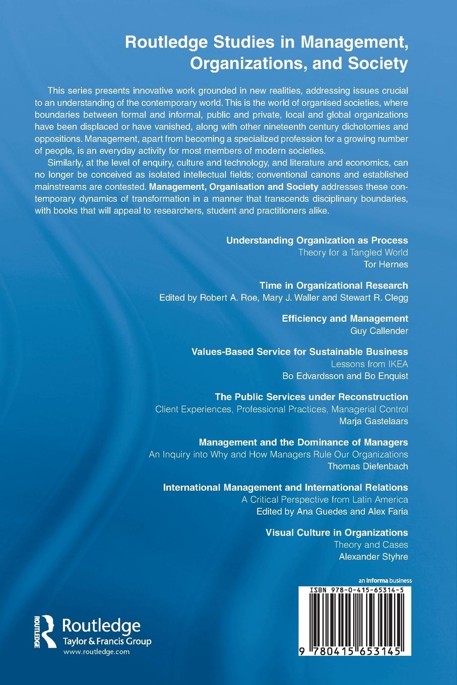 Rückseitencover Visual Culture in Organizations