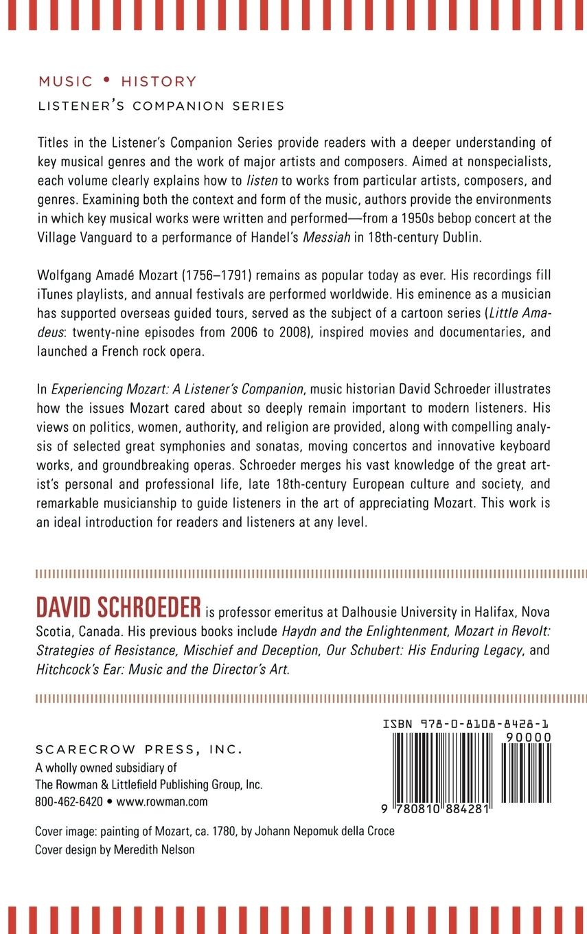 Rückseitencover Experiencing Mozart