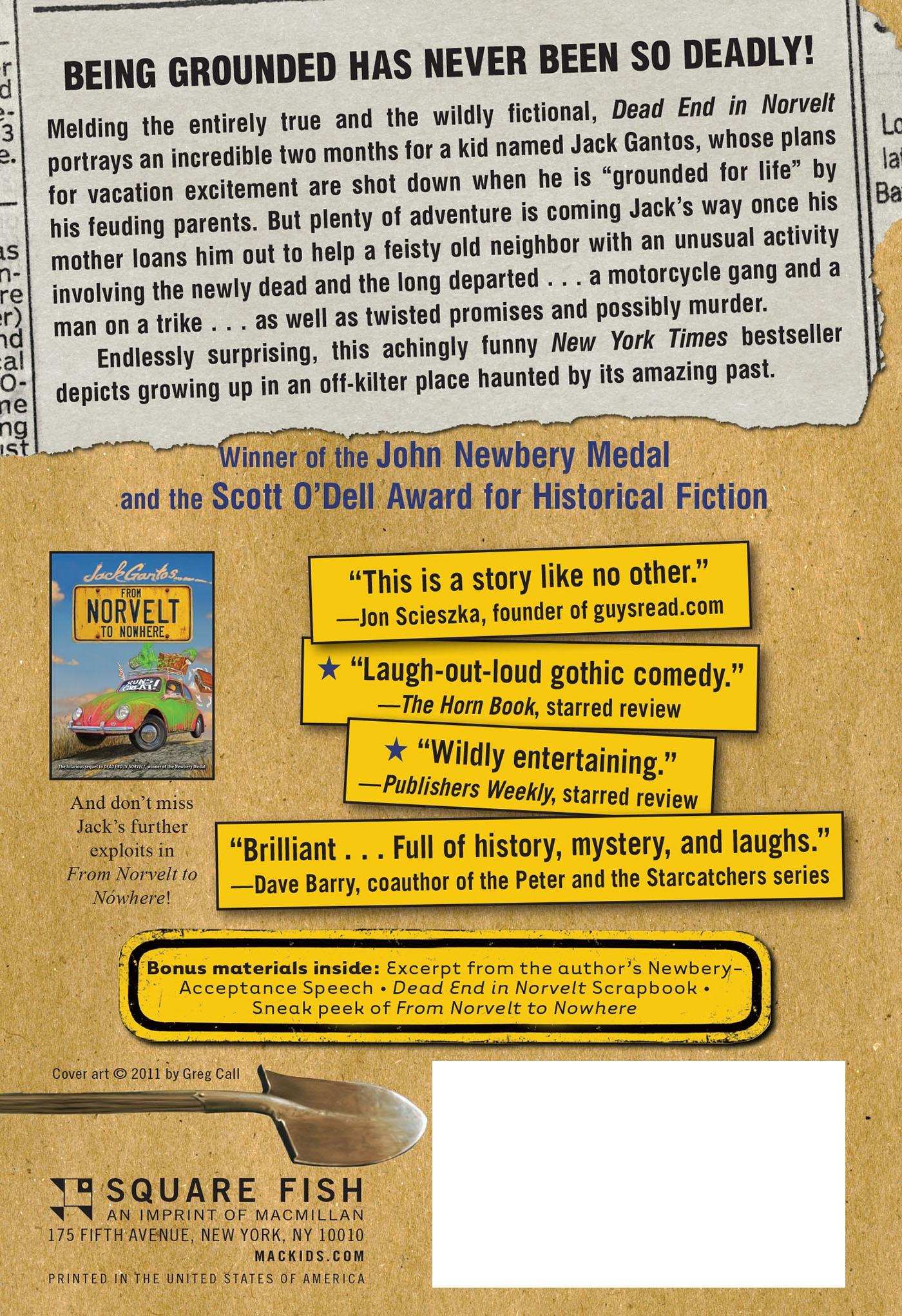 Rückseitencover Dead End in Norvelt