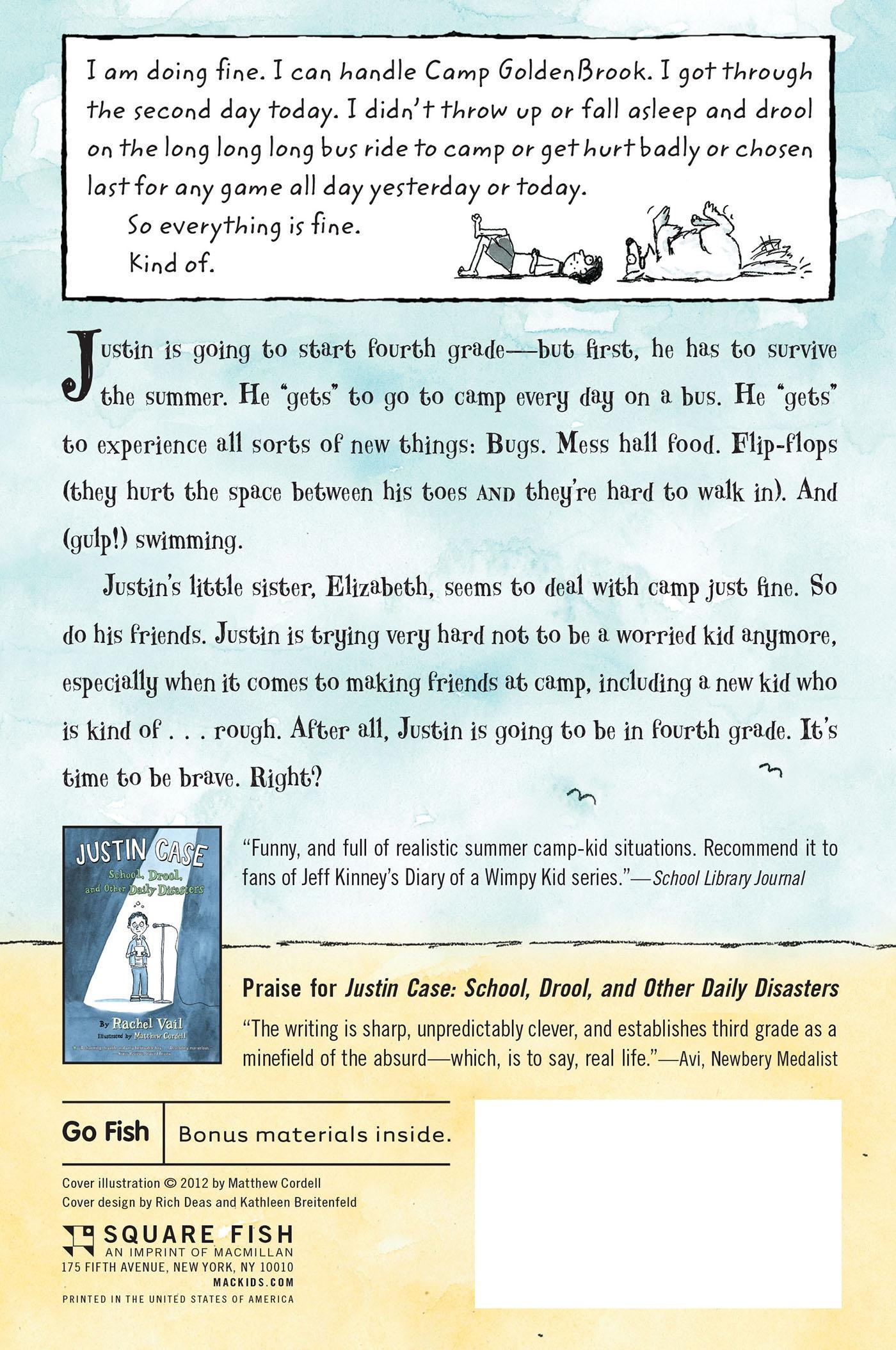 Rückseitencover Justin Case: Shells, Smells, and the Horrible Flip-Flops of Doom