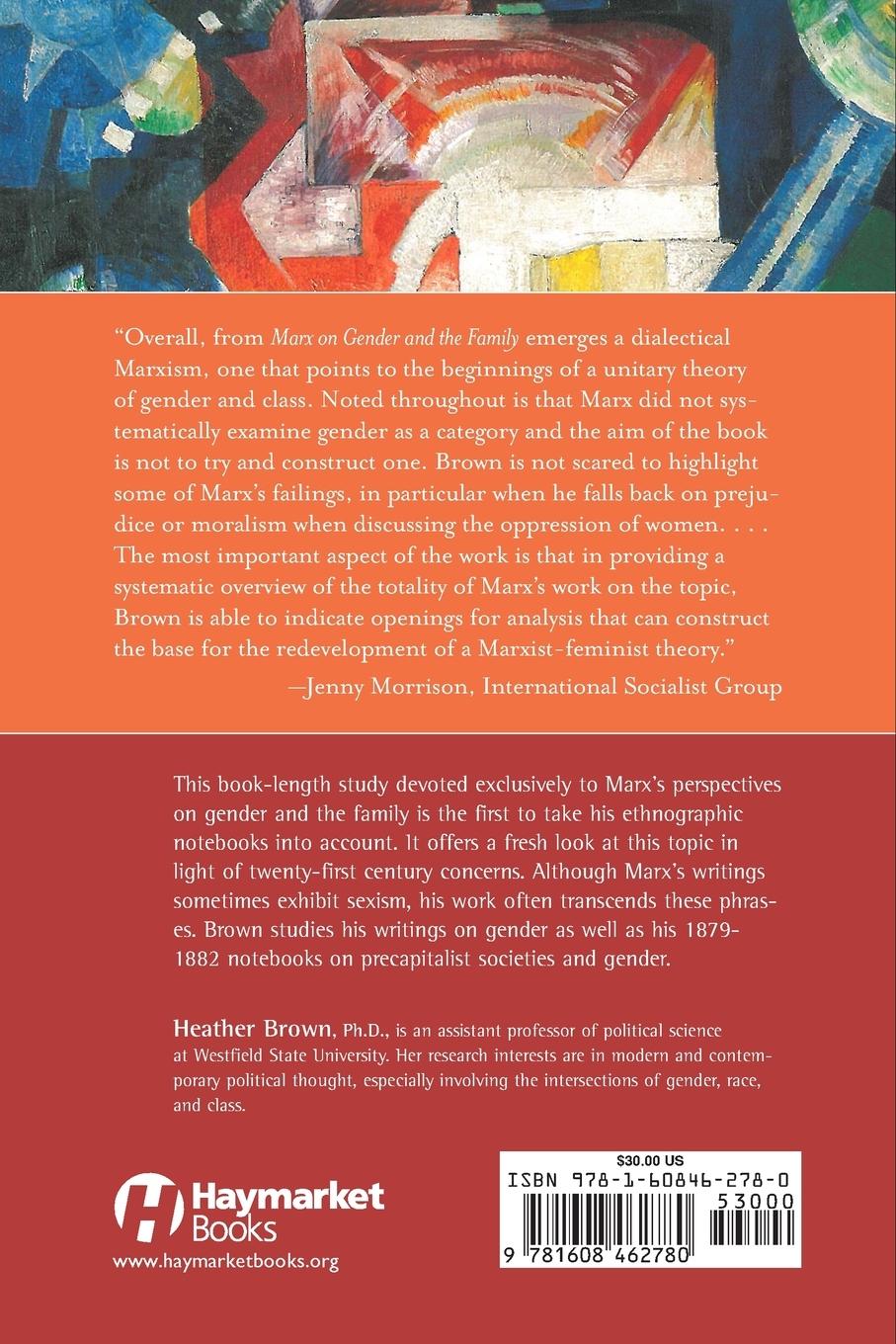 Rückseitencover Marx on Gender and the Family