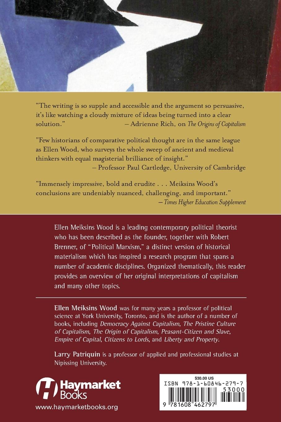 Rückseitencover The Ellen Meiksins Wood Reader