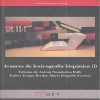 Vorderes Coverbild Avances de lexicografía hispánica, Vol. I
