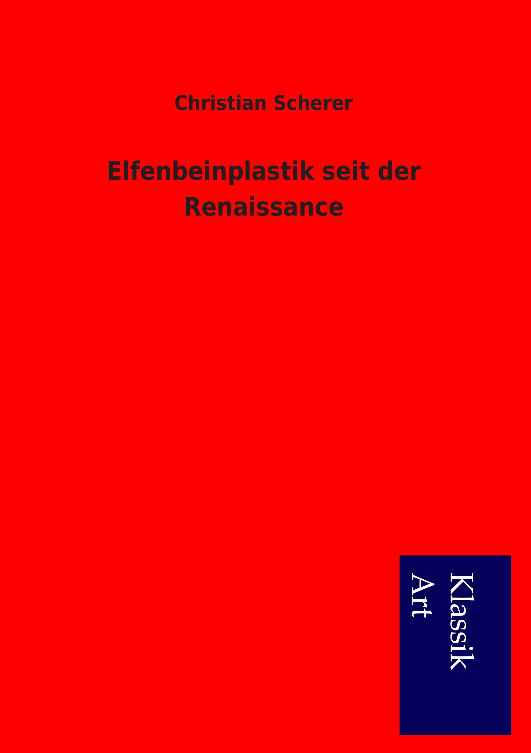 Vorderes Coverbild Elfenbeinplastik seit der Renaissance
