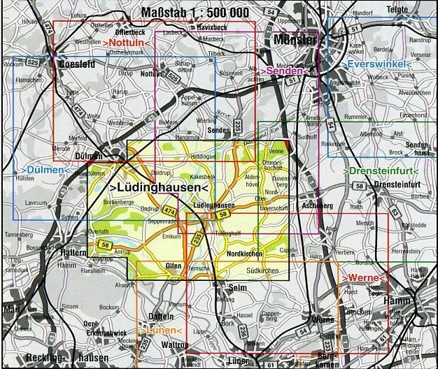 Beispielinhalt (Bild) Lüdinghausen & Seppenrade, KVplan, Radkarte/Freizeitkarte/Stadtplan, 1:25.000 / 1:15.000 / 1:7.500