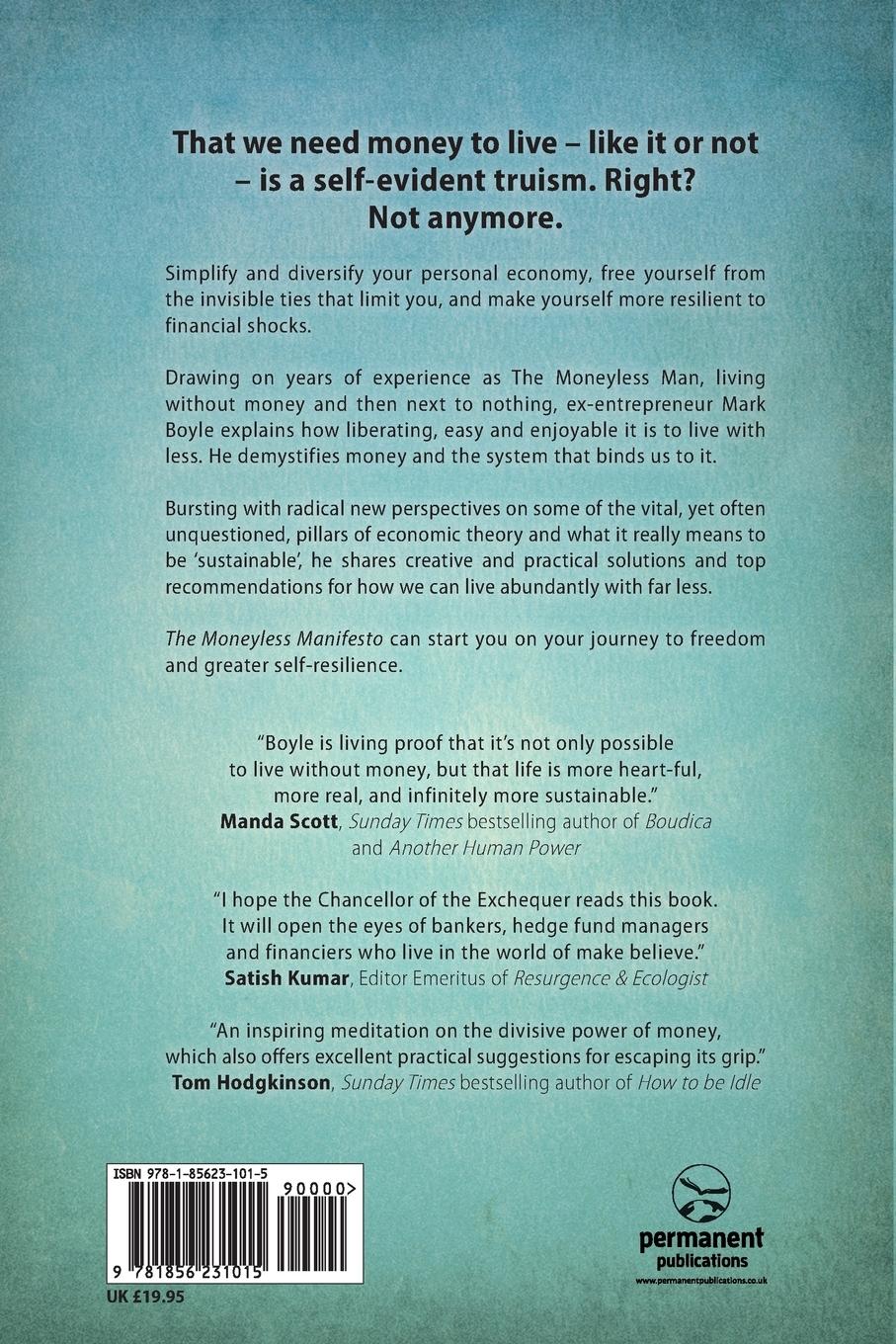 Rückseitencover The Moneyless Manifesto