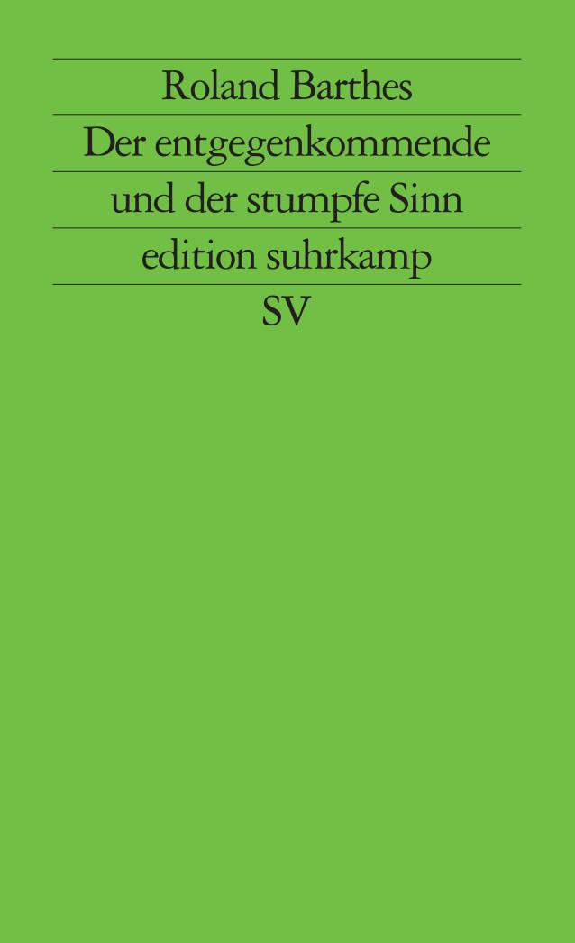 Vorderes Coverbild Der entgegenkommende und der stumpfe Sinn