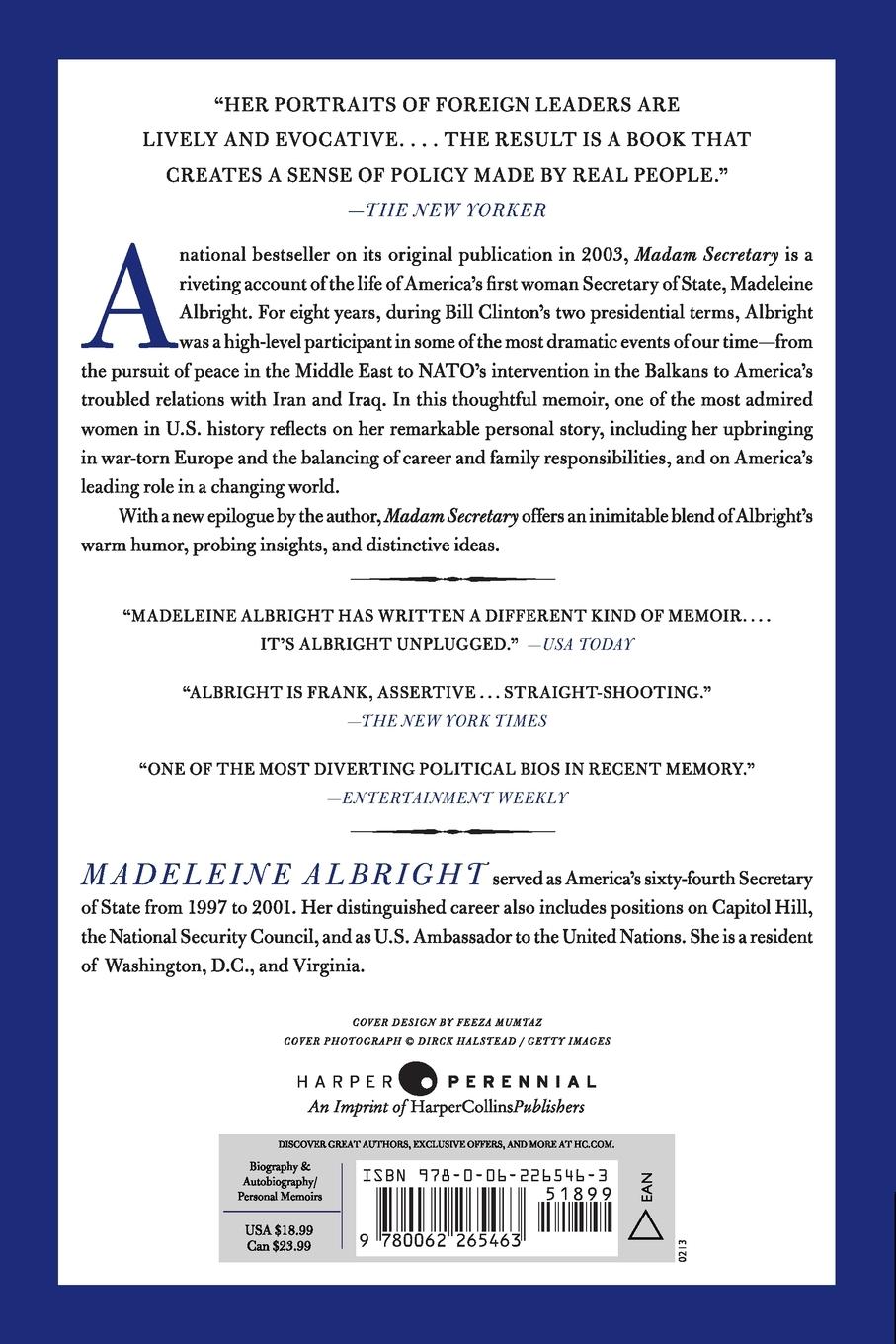 Rückseitencover Madam Secretary