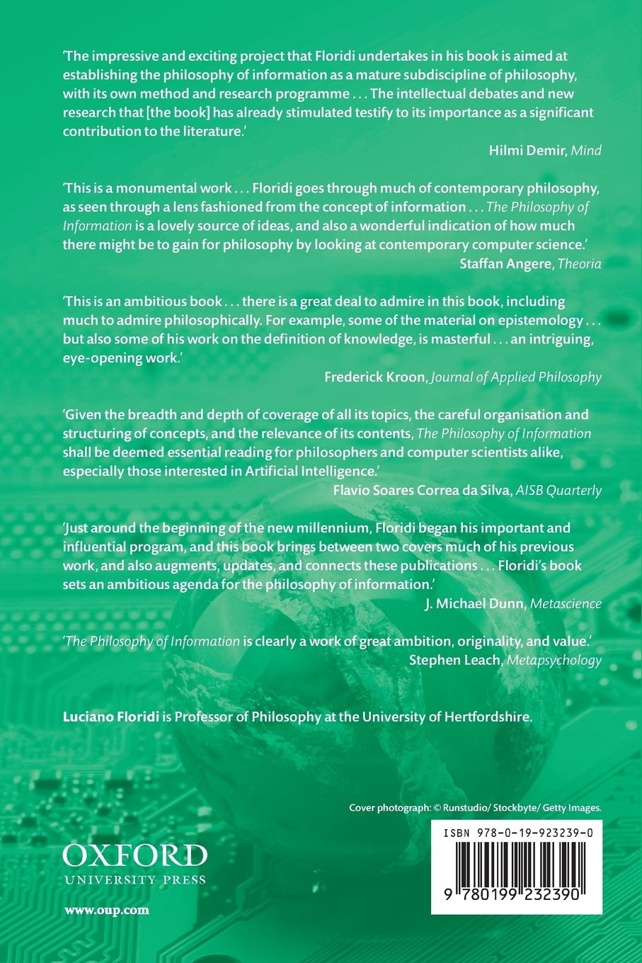 Rückseitencover The Philosophy of Information