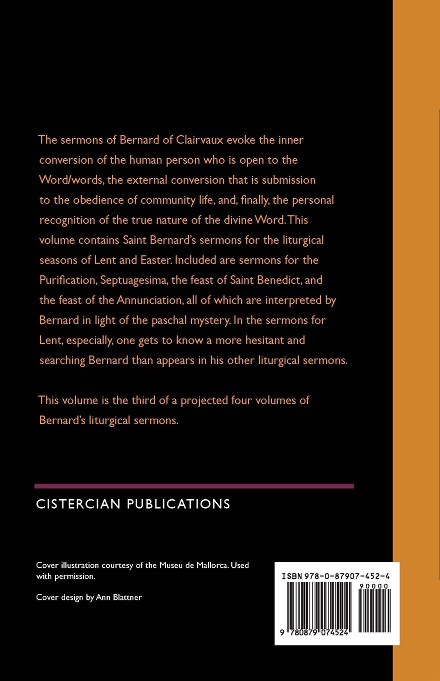 Rückseitencover Sermons for Lent and the Easter Season