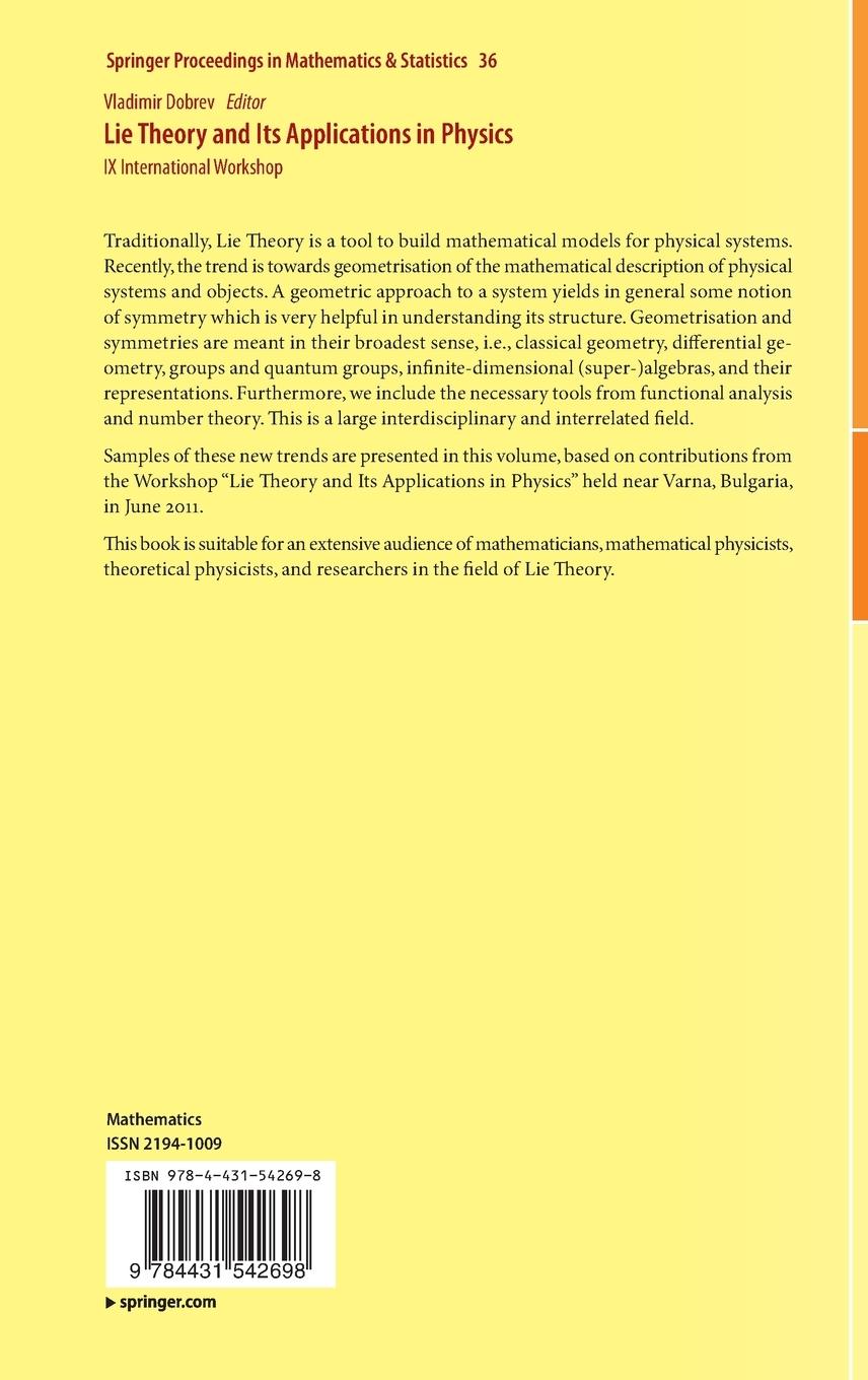 Rückseitencover Lie Theory and Its Applications in Physics