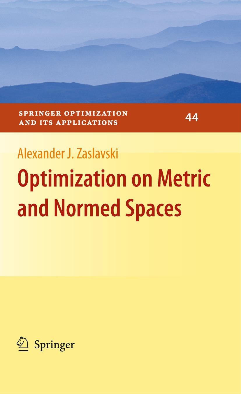Vorderes Coverbild Optimization on Metric and Normed Spaces