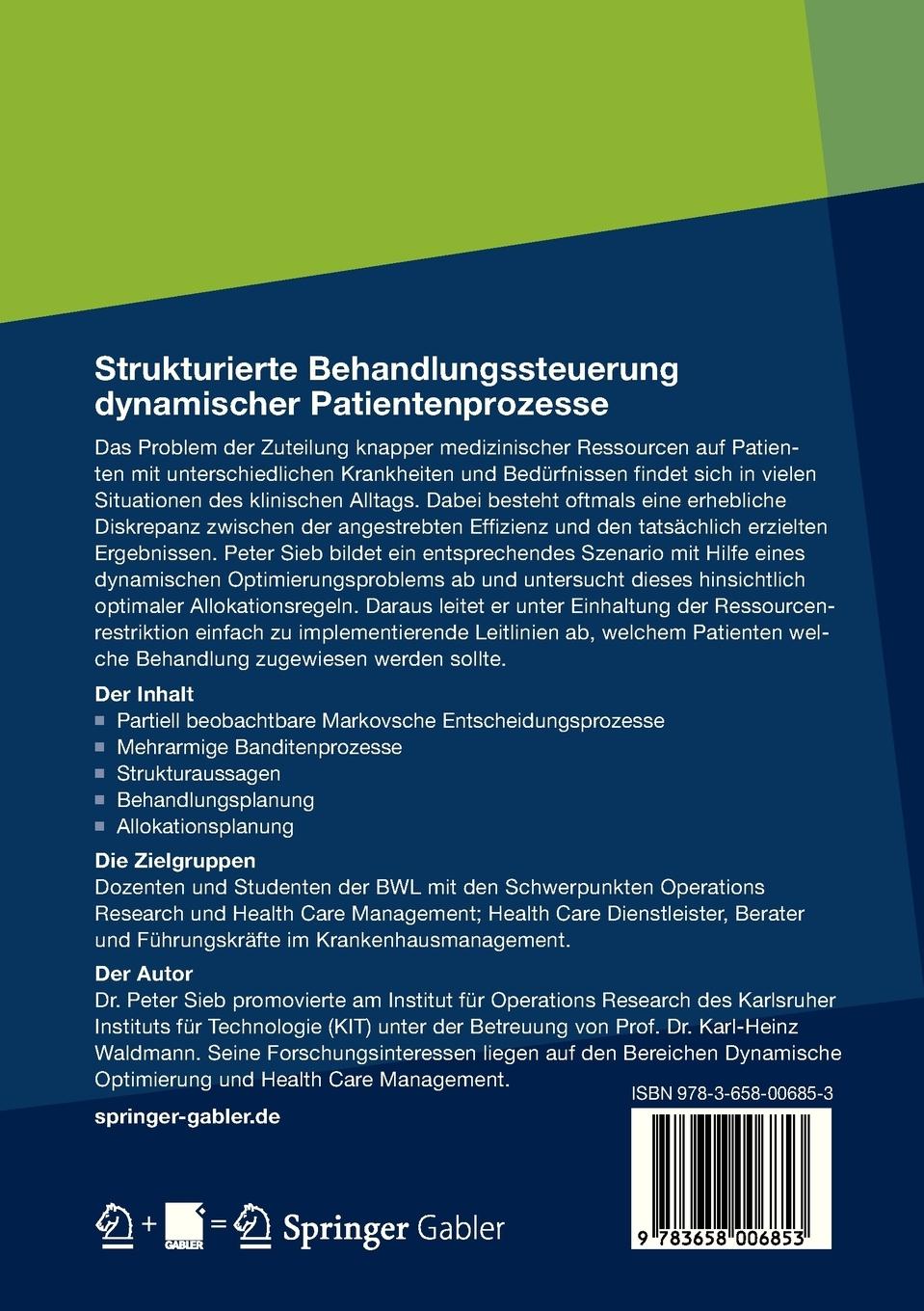 Rückseitencover Strukturierte Behandlungssteuerung dynamischer Patientenprozesse