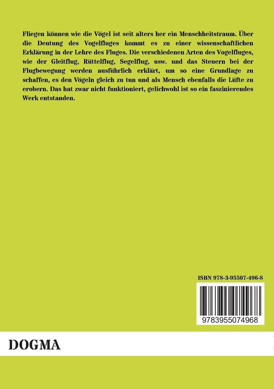 Rückseitencover Die Flugbewegung der Vögel