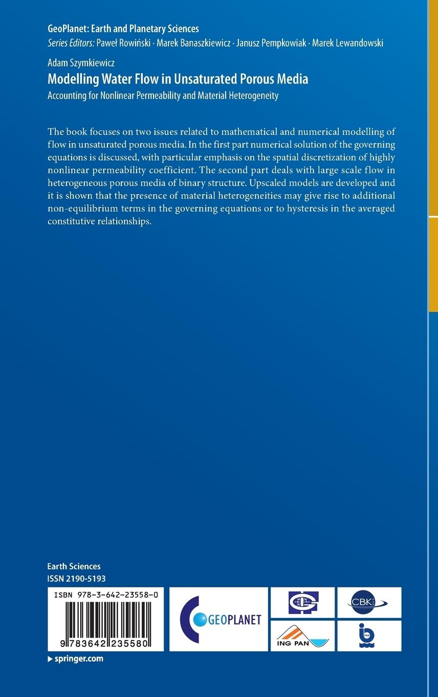 Rückseitencover Modelling Water Flow in Unsaturated Porous Media