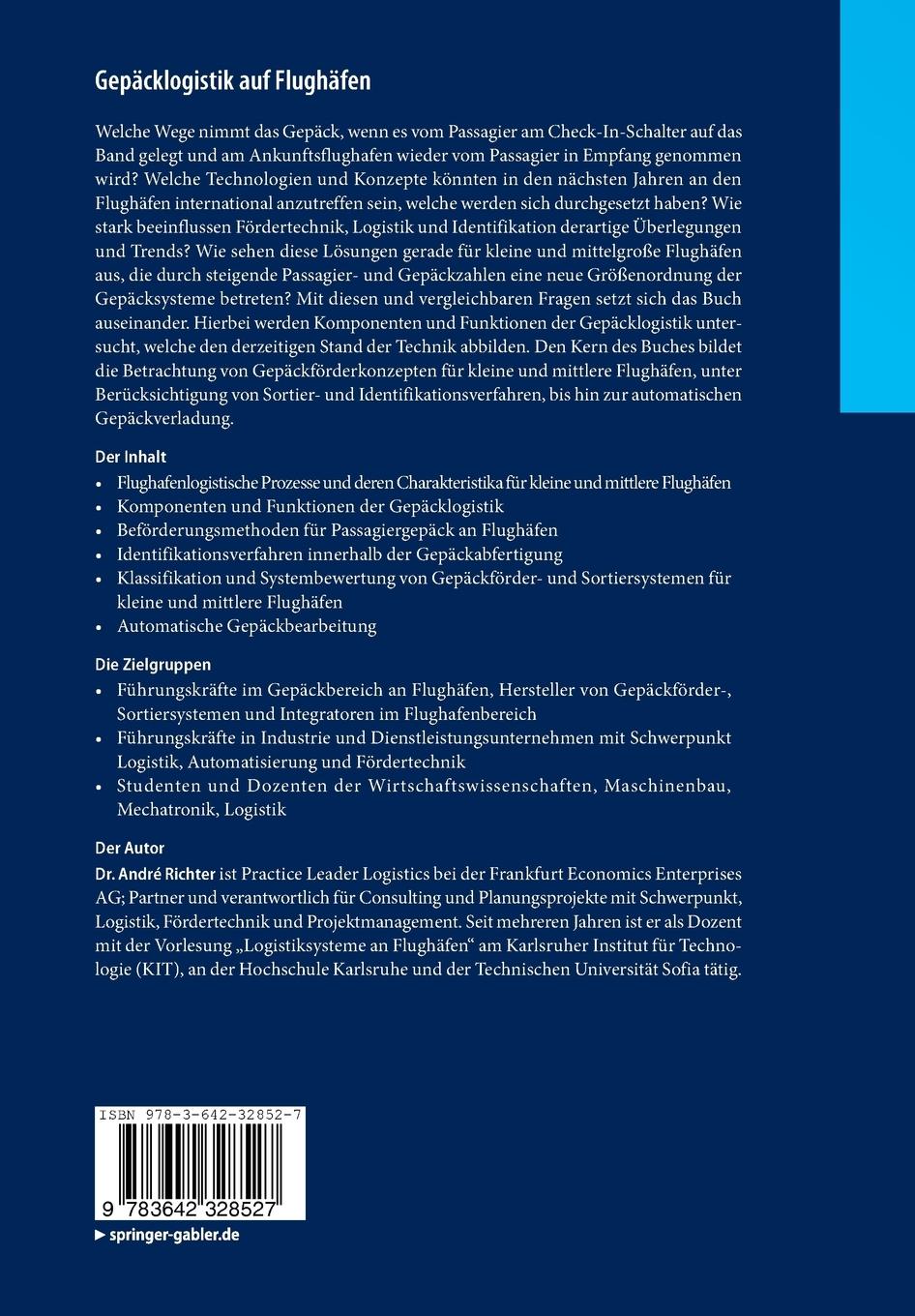 Rückseitencover Gepäcklogistik auf Flughäfen