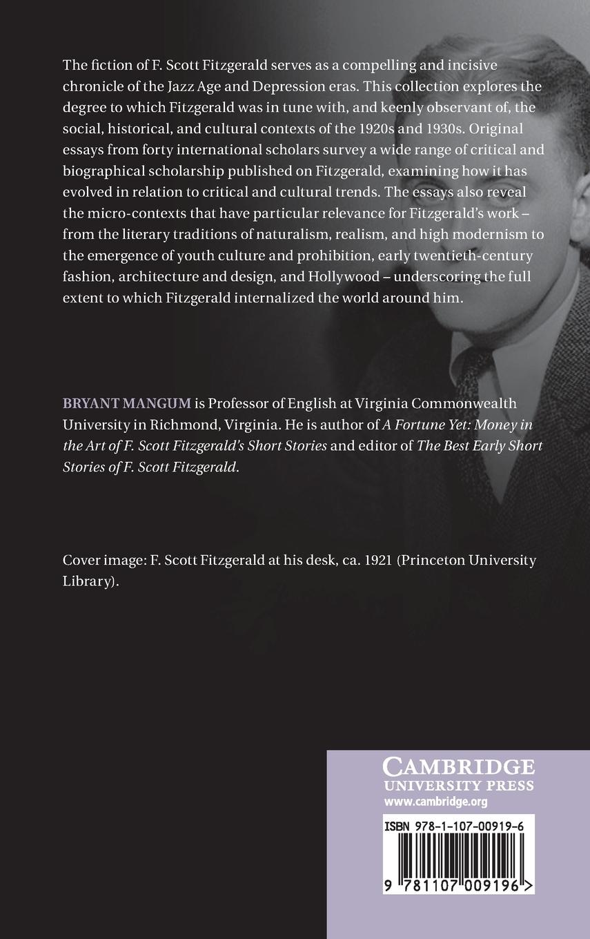 Rückseitencover F. Scott Fitzgerald in Context