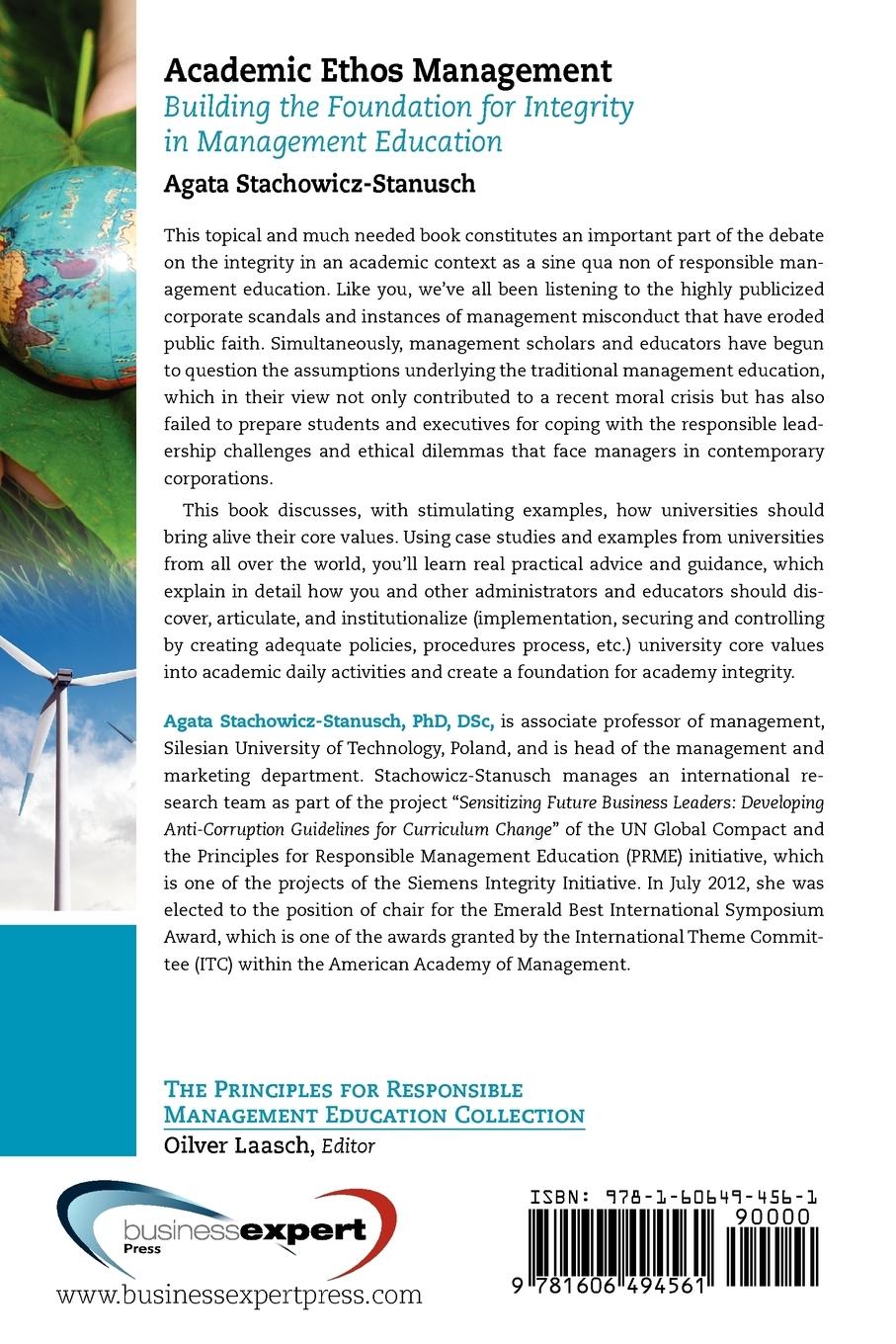 Rückseitencover Academic Ethos Management