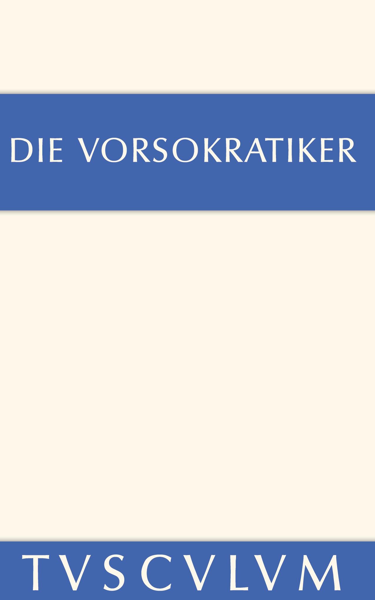 Vorderes Coverbild Die Vorsokratiker 1