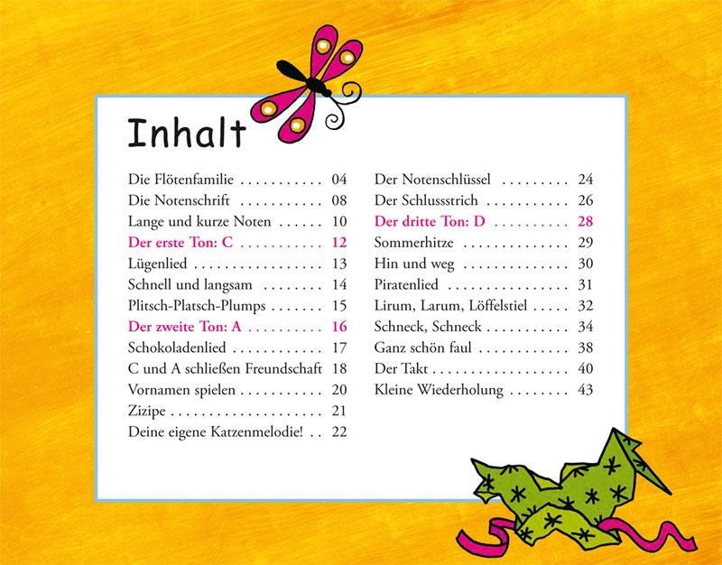 Beispielinhalt (Bild) Lillis Blockflöten-Set - Barocke Griffweise